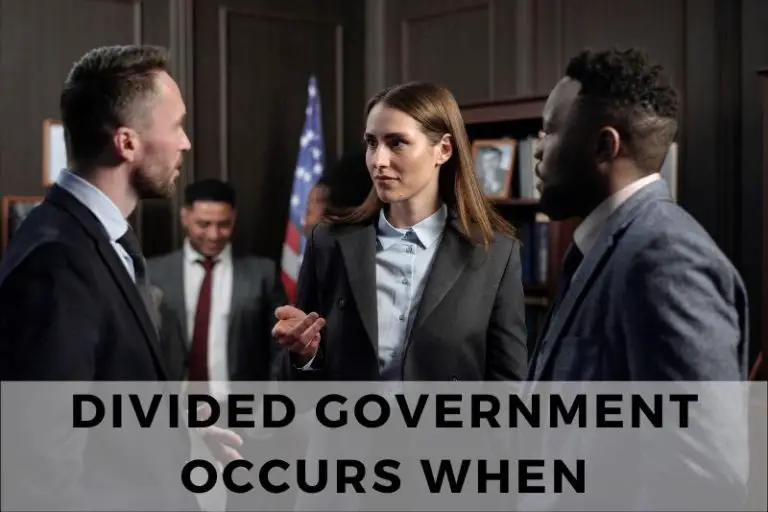 Divided Government Occurs When